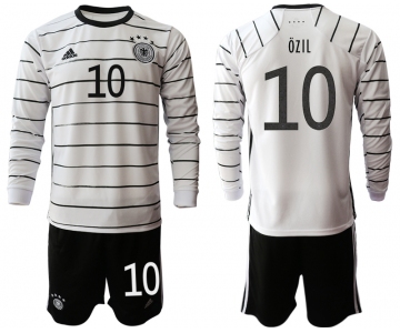 Men 2021 European Cup Germany home white Long sleeve 10 Soccer Jersey