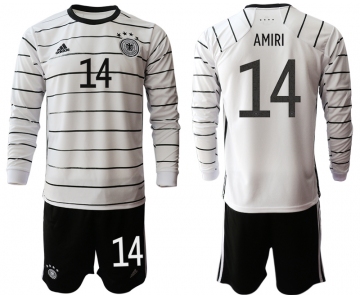 Men 2021 European Cup Germany home white Long sleeve 14 Soccer Jersey