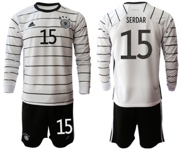 Men 2021 European Cup Germany home white Long sleeve 15 Soccer Jersey1