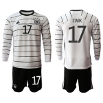 Men 2021 European Cup Germany home white Long sleeve 17 Soccer Jersey