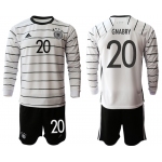 Men 2021 European Cup Germany home white Long sleeve 20 Soccer Jersey
