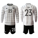Men 2021 European Cup Germany home white Long sleeve 23 Soccer Jersey