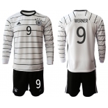 Men 2021 European Cup Germany home white Long sleeve 9 Soccer Jersey