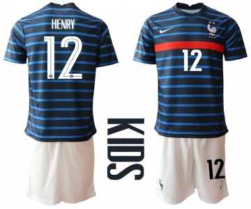 2021 France home Youth 12 soccer jerseys