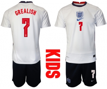 2021 European Cup England home Youth 7 soccer jerseys