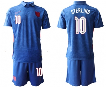 Men 2020-2021 European Cup England away blue 10 Nike Soccer Jersey