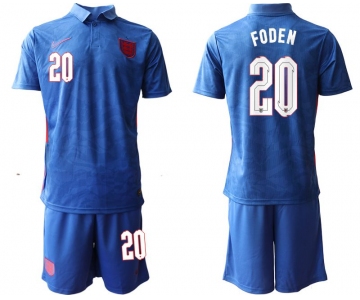 Men 2020-2021 European Cup England away blue 20 Nike Soccer Jersey