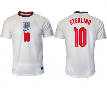 Men 2020-2021 European Cup England home aaa version white 10 Nike Soccer Jersey