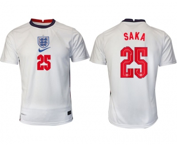 Men 2020-2021 European Cup England home aaa version white 25 Nike Soccer Jersey