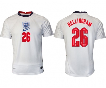 Men 2020-2021 European Cup England home aaa version white 26 Nike Soccer Jersey