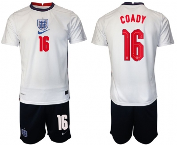 Men 2020-2021 European Cup England home white 16 Nike Soccer Jersey