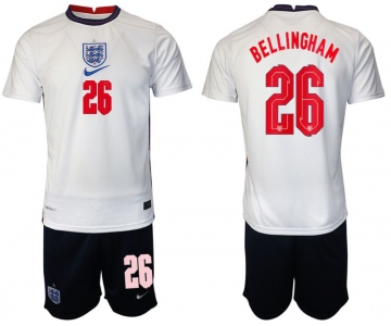 Men 2020-2021 European Cup England home white 26 Nike Soccer Jersey