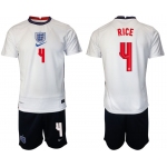 Men 2020-2021 European Cup England home white 4 Nike Soccer Jersey