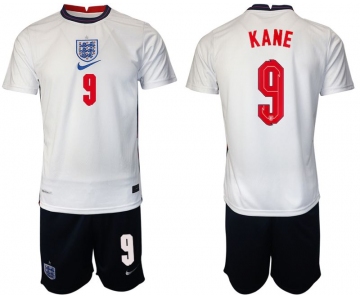 Men 2020-2021 European Cup England home white 9 Nike Soccer Jersey