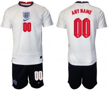 Men 2020-2021 European Cup England home white customized Nike Soccer Jersey