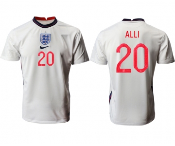 Men 2021 Europe England home AAA version 20 white soccer jerseys