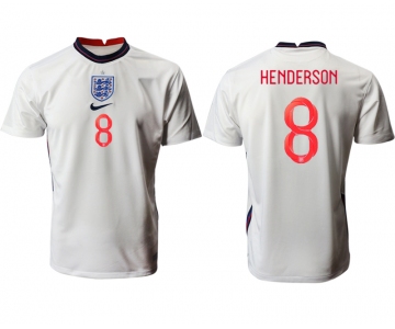 Men 2021 Europe England home AAA version 8 white soccer jerseys