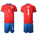 Men 2020-2021 European Cup Czech Republic home red 1 Soccer Jersey