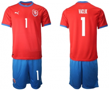 Men 2020-2021 European Cup Czech Republic home red 1 Soccer Jersey