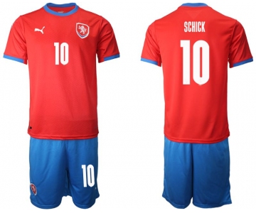 Men 2020-2021 European Cup Czech Republic home red 10 Soccer Jersey