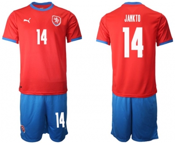 Men 2020-2021 European Cup Czech Republic home red 14 Soccer Jersey