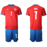 Men 2020-2021 European Cup Czech Republic home red 7 Soccer Jersey