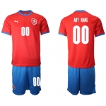 Men 2020-2021 European Cup Czech Republic home red customized Soccer Jersey