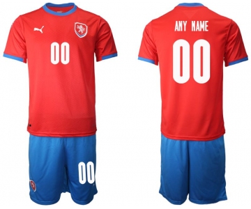 Men 2020-2021 European Cup Czech Republic home red customized Soccer Jersey