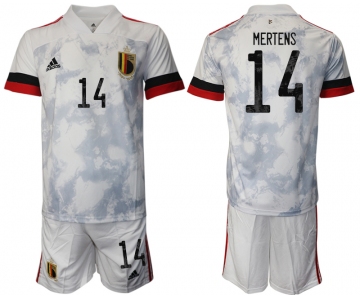 Men 2021 European Cup Belgium away white 14 Soccer Jersey