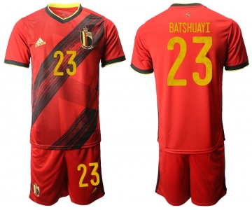 Men 2021 European Cup Belgium home red 23 Soccer Jersey