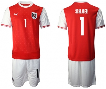 Men 2020-2021 European Cup Austria home red 1 Soccer Jersey