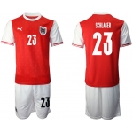 Men 2020-2021 European Cup Austria home red 23 Soccer Jersey