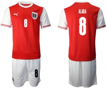 Men 2020-2021 European Cup Austria home red 8 Soccer Jersey