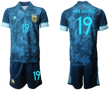 Men 2020-2021 Season National team Argentina away blue 19 Soccer Jersey