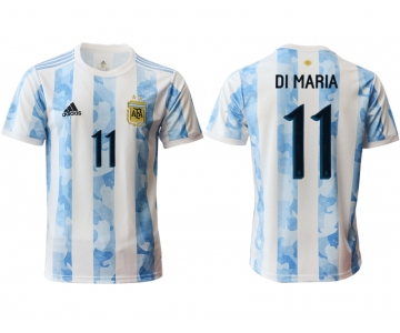 Men 2020-2021 Season National team Argentina home aaa version white 11 Soccer Jersey