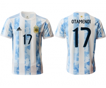 Men 2020-2021 Season National team Argentina home aaa version white 17 Soccer Jersey