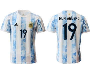 Men 2020-2021 Season National team Argentina home aaa version white 19 Soccer Jersey