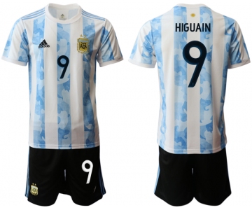 Men 2020-2021 Season National team Argentina home white 9 Soccer Jersey