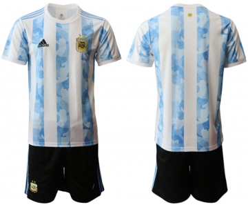 Men 2020-2021 Season National team Argentina home white Soccer Jersey