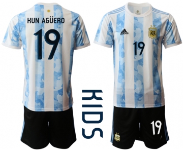 Youth 2020-2021 Season National team Argentina home white 19 Soccer Jersey