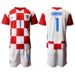 Men 2020-2021 European Cup Croatia home red 1 Nike Soccer Jersey