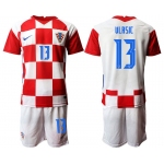 Men 2020-2021 European Cup Croatia home red 13 Nike Soccer Jersey