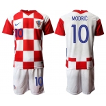 Men 2021 European Cup Croatia white home 10 Soccer Jerseys