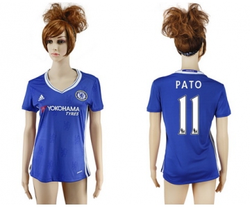 2016-17 Chelsea #11 PATO Home Soccer Women's Blue AAA+ Shirt