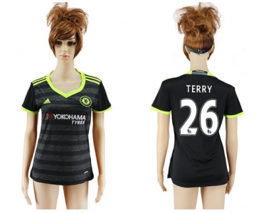 2016-17 Chelsea #26 TERRY Away Soccer Women's Black AAA+ Shirt