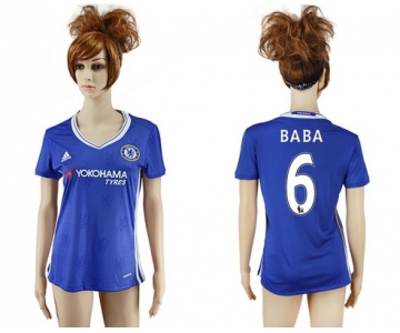 2016-17 Chelsea #6 BABA Home Soccer Women's Blue AAA+ Shirt