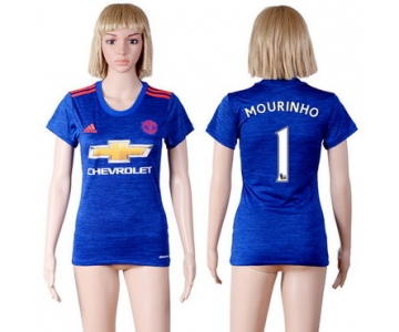 2016-17 Manchester United #1 MOURINHO Away Soccer Women's Red AAA+ Shirt