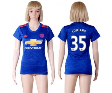 2016-17 Manchester United #35 LINGARD Away Soccer Women's Red AAA+ Shirt