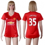 2016-17 Manchester United #35 LINGARD Home Soccer Women's Red AAA+ Shirt