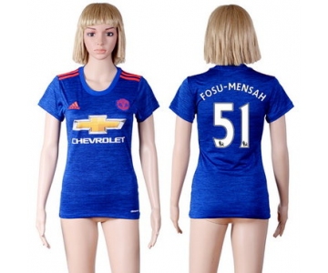 2016-17 Manchester United #51 FOSU MENSAH Away Soccer Women's Red AAA+ Shirt